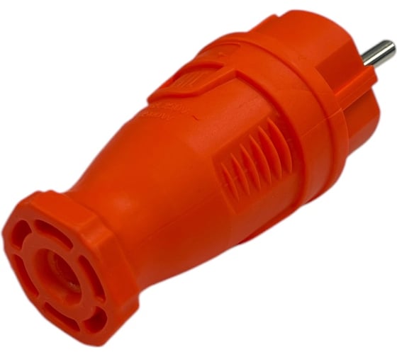 Вилка каучуковая iTOK серии iCONNECT 16А IP44 (модель ВК) цвет оранжевый i-KI-KV-ICONNECT-1PEN-IP44-ORANGE