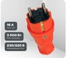 Вилка каучуковая iTOK серии iCONNECT 16А IP44 (модель ВК) цвет оранжевый i-KI-KV-ICONNECT-1PEN-IP44-ORANGE