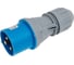 Электрическая кабельная вилка LANMASTER IEC 309, 32A, 250V, разборная, синяя, папа LAN-IEC-309-32A1P/M 2
