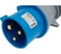 Электрическая кабельная вилка LANMASTER IEC 309, 32A, 250V, разборная, синяя, папа LAN-IEC-309-32A1P/M 5