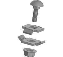 Прижим для лотка двойной LOTOK комплект LMCFL2