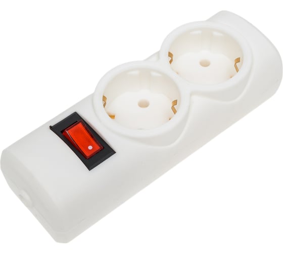 Сетевая колодка PROGIX 2 розетки, с/3, белая PRO6
