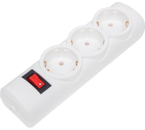 Сетевая колодка PROGIX 3 розетки, с/3, белая SK3GSW