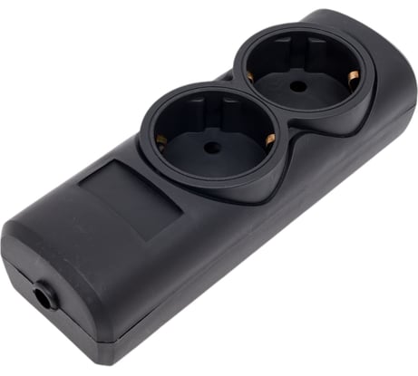 Сетевая колодка PROGIX 2 розетки, с/3, чёрная SK2GXB