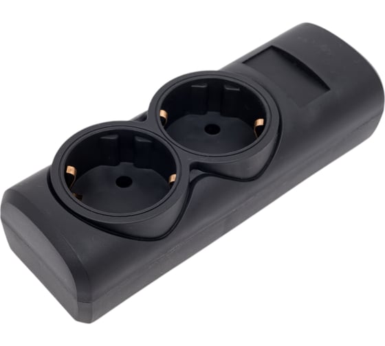 Сетевая колодка PROGIX 2 розетки, с/3, чёрная SK2GXB