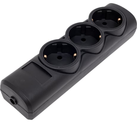 Сетевая колодка PROGIX 3 розетки, с/3, чёрная SK3GXB