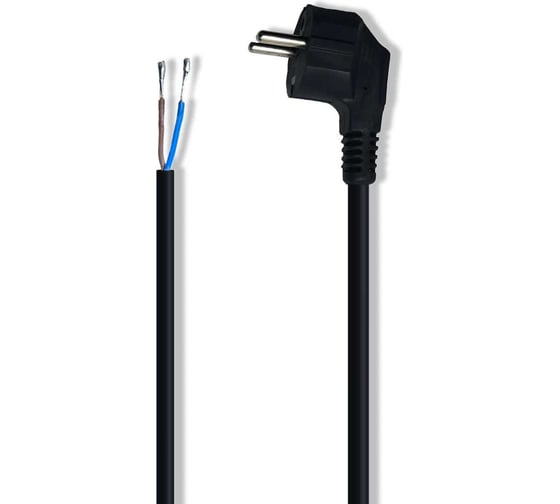 Сетевой кабель PROGIX с евровилкой 3 метра КГ 2x1.5 чёрный PG039