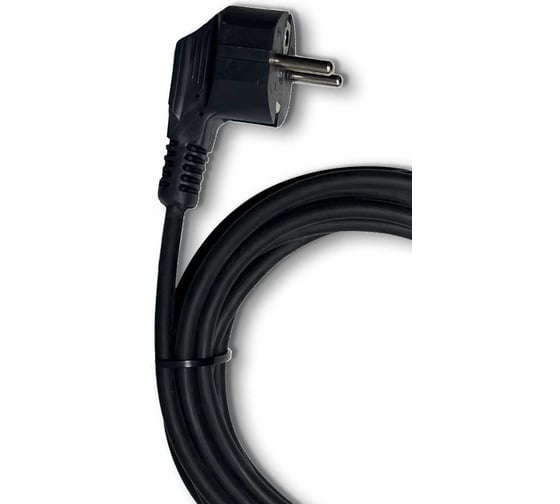 Сетевой кабель PROGIX с евровилкой 5 метров КГ 2x1.5 чёрный PG040