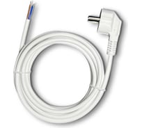 Сетевой кабель с евровилкой PROGIX 3 метра, ПВС 2x1.5 белый PG027