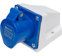 Розетка силовая настенная ARTSUN SW-1F-16А-IP44-3P