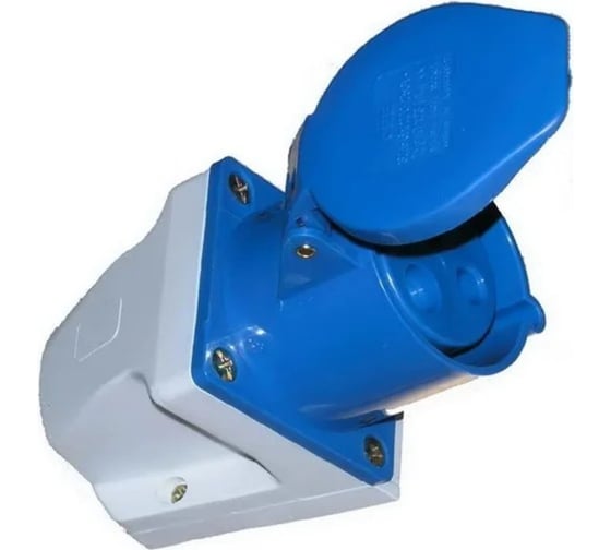 Розетка силовая настенная ARTSUN SW-1F-32А-IP44-3P