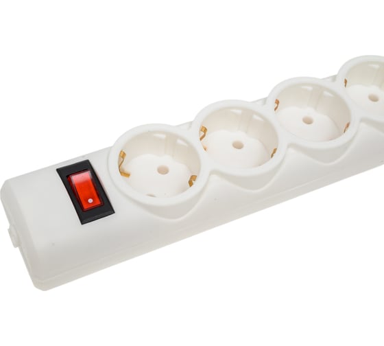 Сетевая колодка PROGIX 6 розеток, с/3, белая K4GM240
