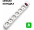Сетевая колодка PROGIX 6 розеток, с/3, белая K4GM240 1