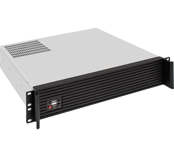 Серверный корпус ExeGate Pro 2U400-04AL RM 19", высота 2U, глубина 400, передняя панель - алюминий, БП 1100PPH-SE, 2 USB 298510 1