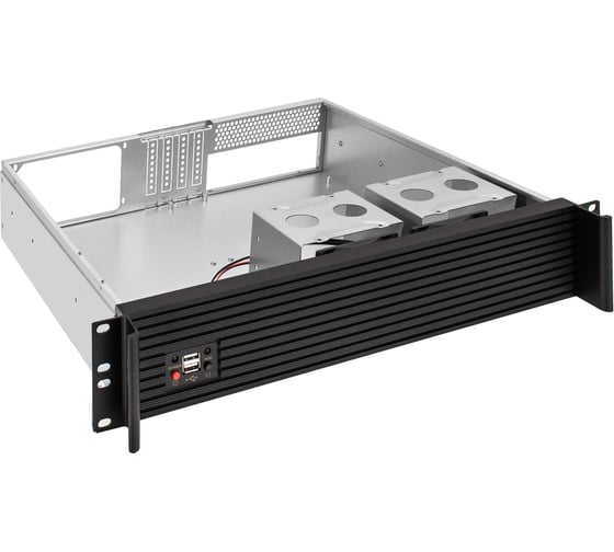Серверный корпус ExeGate Pro 2U400-04AL RM 19", высота 2U, глубина 400, передняя панель - алюминий, БП 900RADS, 2 USB 298516