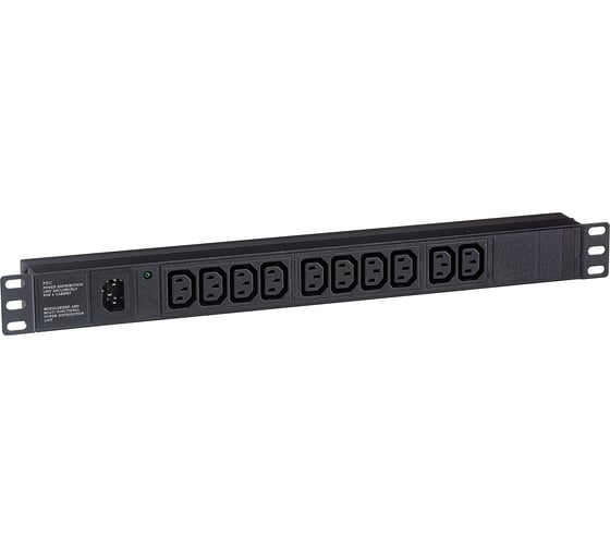 Блок розеток ExeGate ServerPro.PDU-19H002.Al-10C13-C14-fr.191U алюминий 10.IEC.320.C13.С14-front.280860 1