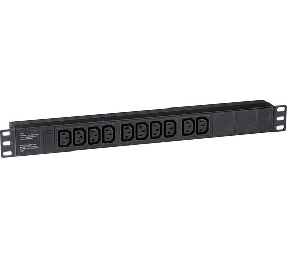 Блок розеток ExeGate ServerPro PDU-19H003 Al-10C13-C14, 19, 1U, алюминий, 10 IEC 320 C13, С14 280861 1