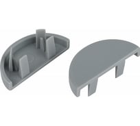 Заглушка для полукруглого кабельканала ЭРА ECKK3013F серая 30x13мм 2шт/комплект Б0064962