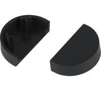 Заглушка для полукруглого кабельканала ЭРА ECKK2012GR графит 20x12мм 2шт/комплект Б0064903