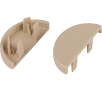 Заглушка для полукруглого кабельканала ЭРА ECKK3013B бежевая 30x13мм 2шт/комплект Б0064959