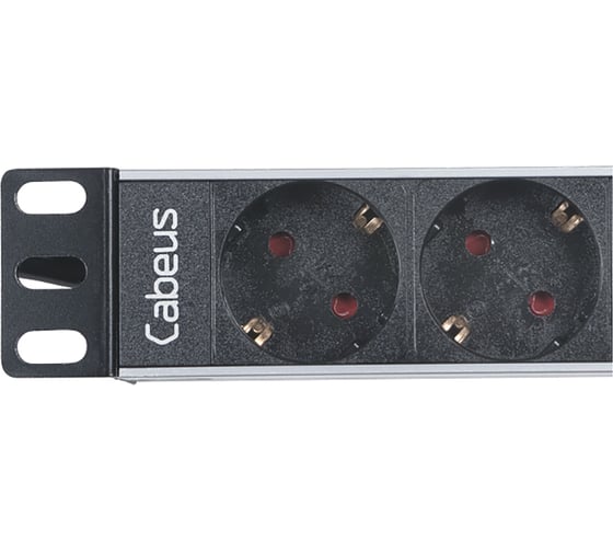 Блок евророзеток Cabeus горизонтальный, 4 розетки, 10 A, шнур 2 м, вилка IEC 320 C14 PDU-4P-2IEC