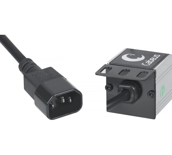 Блок евророзеток Cabeus горизонтальный, 6 розеток, 10 A, шнур 2 м, вилка IEC 320 C14 PDU-6P-2IEC