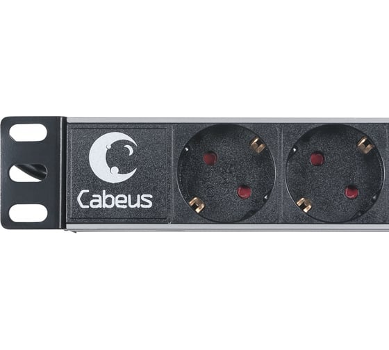 Блок евророзеток Cabeus горизонтальный, 9 розеток, 10 A, шнур 2 м, вилка IEC 320 C14 PDU-9P-2IEC