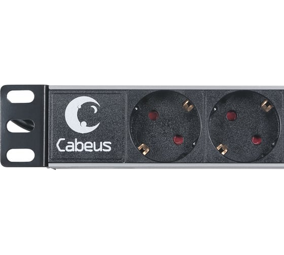 Блок евророзеток Cabeus горизонтальный, 9 розеток, 10 A, шнур 2 м, вилка IEC 320 C14 PDU-9P-2IEC