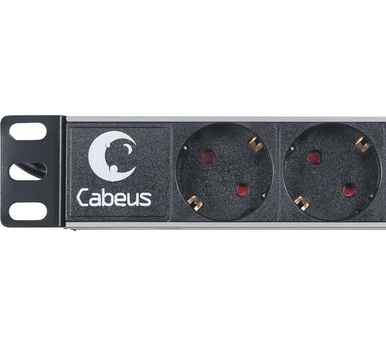 Блок евророзеток Cabeus горизонтальный, 9 розеток, 16 A, без выключателя, шнур 2м, PDU-9P-2EU