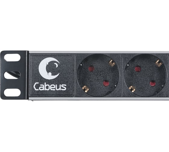 Блок евророзеток Cabeus горизонтальный, 9 розеток, 16 A, без выключателя, шнур 2м, PDU-9P-2EU