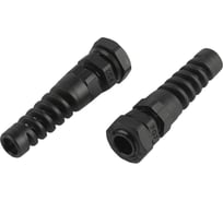 Кабельный ввод сальник ЭРА NO-224249 с гибким отводом PGR 7 (d отв.12.5 мм / d провод.3-6.5 мм) IP54 (упаковка 10 шт) Б0065186