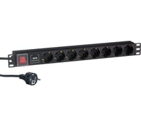 Блок роз ExeGate ServerPro PDU-19H807 Al-8S-EU2CU-SW-SPD1, 19, 1U, алюминий, 8Sch, евро, 2м, SPD1 280846