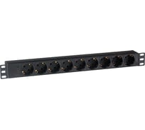 Блок розеток ExeGate ServerPro PDU-19H901 Al-9S-C14, 19, 1U, алюминий, 9Schuko, С14 280847