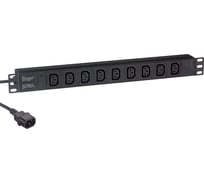 Блок розеток ExeGate ServerPro.PDU-19H909.Al-9C13-C14-2.5CU 19 1U алюминий 9C13 кабель с вилкой C14.2.5м.280858
