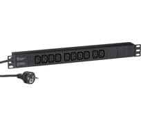 Блок розеток ExeGate ServerPro PDU-19H005 Al-10C13-EU3CU, 19, 1U, алюминий, 10 IEC 320 C13, евро, 3м 280863 17618262
