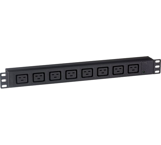 Блок розеток ExeGate ServerPro PDU-19H014 Al-8C19-C20, 19, 1U, алюминий, 8 IEC 320 C19, С20 280872 1
