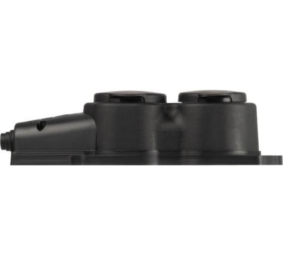 Колодка ЭРА KX2eBIP44 каучуковая с заземлением 2 розетки 16A IP44 черная Б0068451