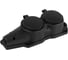 Колодка ЭРА KX2eBIP44 каучуковая с заземлением 2 розетки 16A IP44 черная Б0068451 1