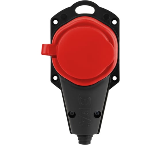 Колодка ЭРА KX1eREDIP44 каучуковая с заземлением 1 розетка 16A IP44 красная Б0068412