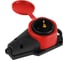 Колодка ЭРА KX1eREDIP44 каучуковая с заземлением 1 розетка 16A IP44 красная Б0068412 1