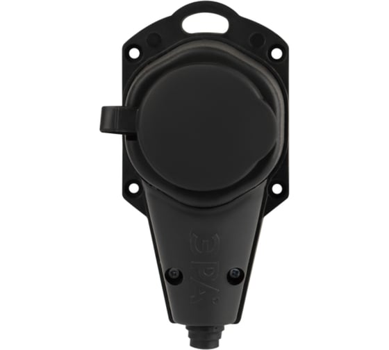 Колодка ЭРА KX1eBIP44 каучуковая с заземлением 1 розетка 16A IP44 черная Б0068402