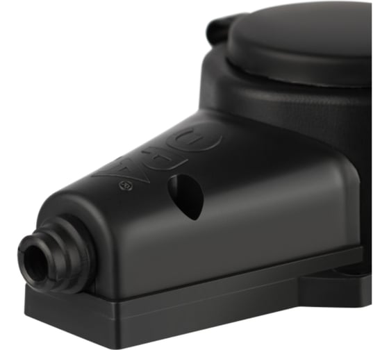 Колодка ЭРА KX1eBIP44 каучуковая с заземлением 1 розетка 16A IP44 черная Б0068402