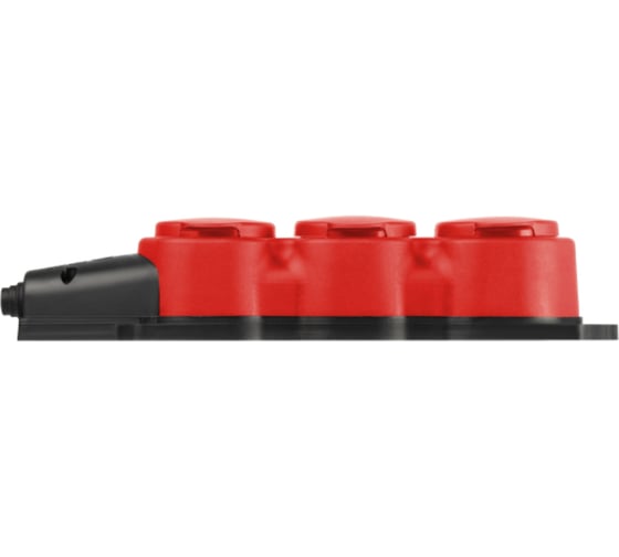Колодка ЭРА KX3eREDIP44 каучуковая с заземлением 3 розетки 16A IP44 красная Б0068393
