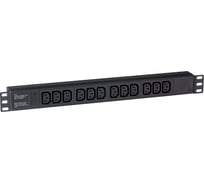 Блок розеток ExeGate ServerPro PDU-19H006 Al-12C13-C14, 19, 1U, алюминий, 12 IEC 320 C13, С14 280864