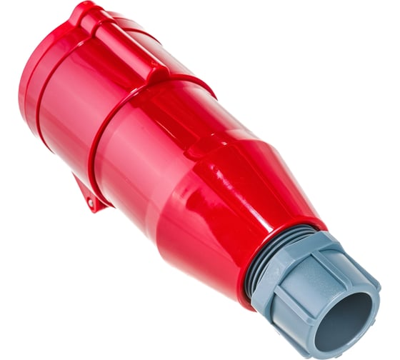 Вилка LANMASTER IEC 309, трехфазная, 32A, 380V, разборная, мама, красная LAN-IEC-309-32A3P/F