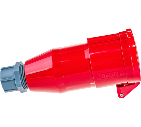 Вилка LANMASTER IEC 309, трехфазная, 32A, 380V, разборная, мама, красная LAN-IEC-309-32A3P/F
