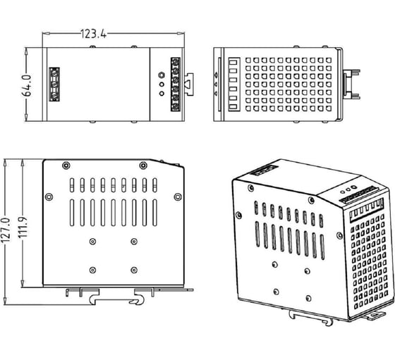 Блок питания Amatek AP-DU48/3DIN 48В/5A 7000919
