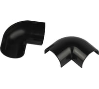 Поворот ЭРА T90KK2012GR на 90 градусов для полукруглого кабельканала графит 20x12мм 2шт/комплект Б0064977