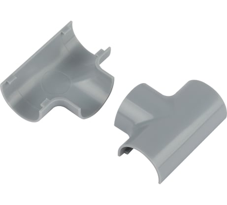 Т-образный угол ЭРА TKK2012F для полукруглого кабельканала серый 20x12мм 2шт/комплект Б0064921