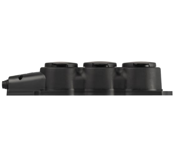Колодка ЭРА KX3eBIP44 каучуковая с заземлением 3 розетки 16A IP44 черная Б0068453